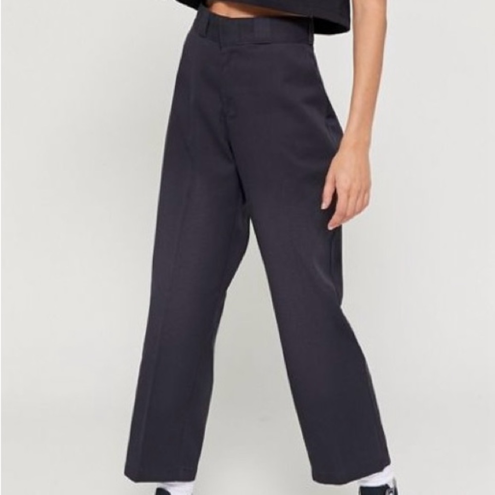 Dickies Women's Straight Leg Work Pants in Dark Charcoal
